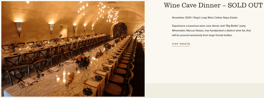Stags-Leap-Wine-Cellar-Experience-Upsell Stag's Leap Wine Cellar Experience Upsell Example