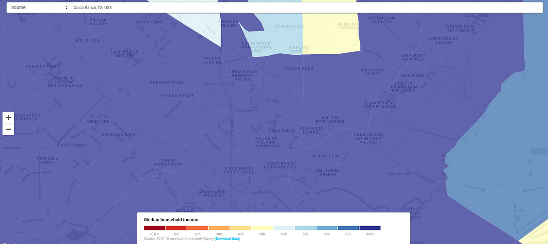 Forced to wrong size: 1130x503, natural is 1913x851! High Household Income Neighborhoods