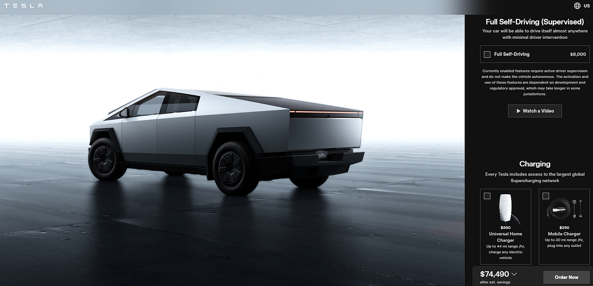 Tesla-Preorder-Upsell-Example Tesla Preorder- Upsell- Example