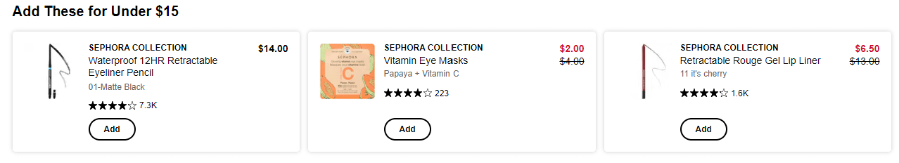 Sephora-Add-On-Upsell-Example Sephora Add-on Upsell Example