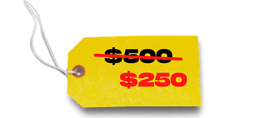 Forced to wrong size: 527x244, natural is 1080x500! Fire Sale Price Anchoring