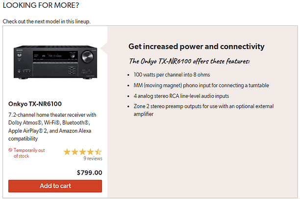 Crutchfield-Upsell-Example Crutchfield Upsell Example