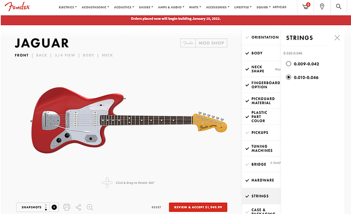 Forced to wrong size: 684x417, natural is 1348x822! Fender Guitar Builder Customization