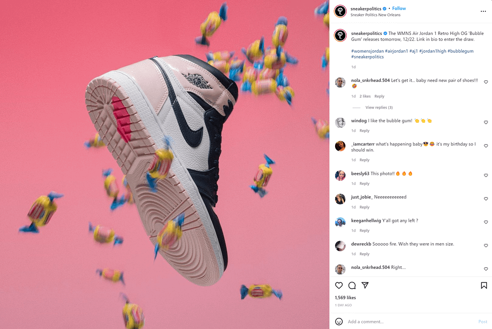 Forced to wrong size: 972x650, natural is 1920x1285! Sneaker Politics Photography Instagram